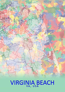 Virginia Beach USA Map