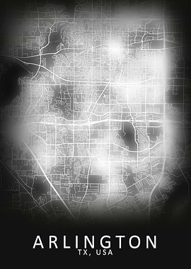 Arlington TX USA City Map