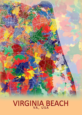 Virginia Beach USA Map
