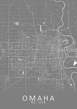 Omaha NE USA City Map