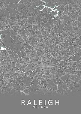 Raleigh NC USA City Map