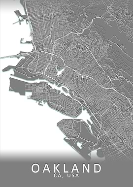 Oakland CA USA City Map