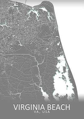 Virginia Beach USA Map