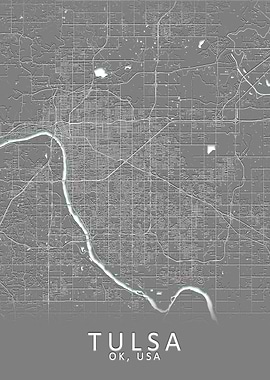 Tulsa OK USA City Map