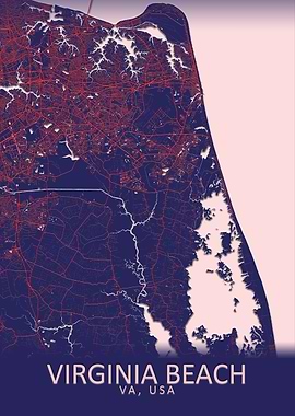 Virginia Beach USA Map