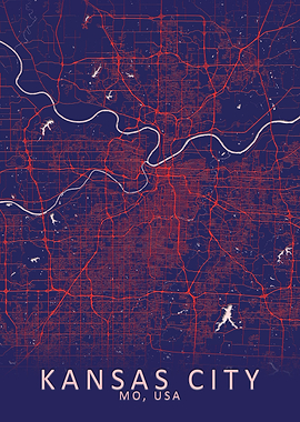 Kansas City USA City Map