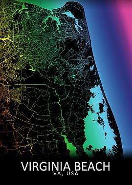 Virginia Beach USA Map