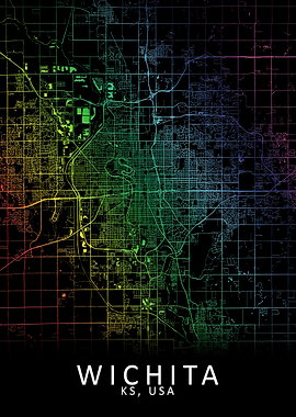 Wichita KS USA City Map