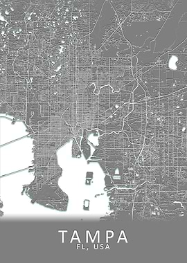 Tampa FL USA City Map