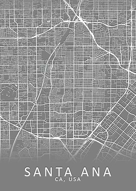 Santa Ana CA USA City Map
