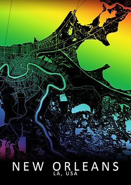 New Orleans USA City Map