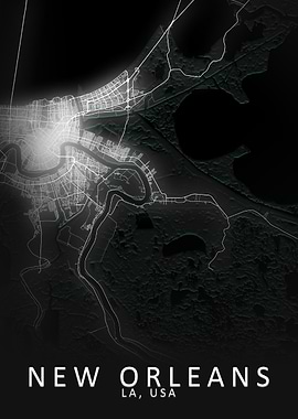 New Orleans USA City Map