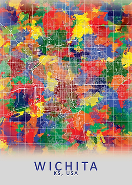 Wichita KS USA City Map