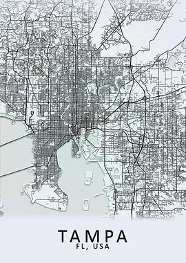 Tampa FL USA City Map
