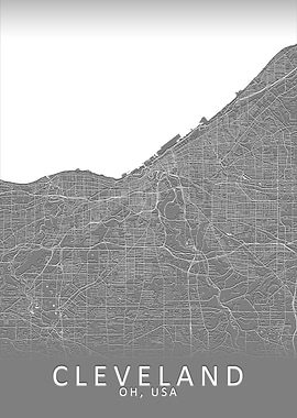 Cleveland OH USA City Map