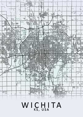 Wichita KS USA City Map
