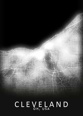 Cleveland OH USA City Map
