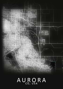 Aurora CO USA City Map