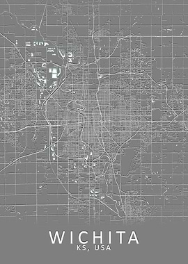 Wichita KS USA City Map