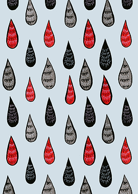 Weird Rain Drops Ink Patte