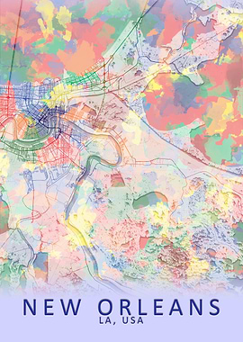 New Orleans USA City Map