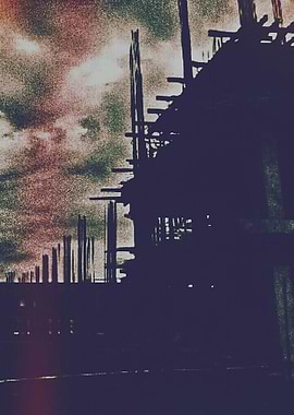 Old tower and Rusty Sky