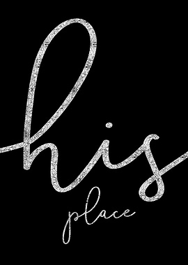 TEXT ART SILVER His place