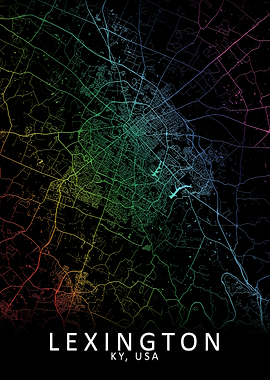 Lexington KY USA City Map