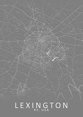 Lexington KY USA City Map