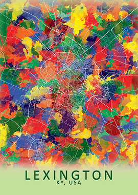 Lexington KY USA City Map