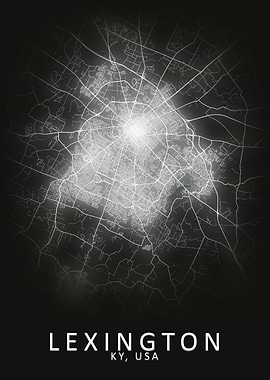 Lexington KY USA City Map