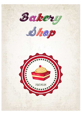 Retro bakery poster
