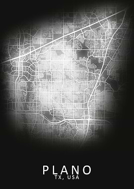 Plano TX USA City Map