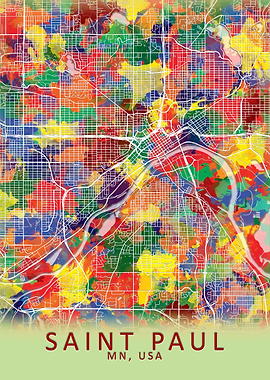 Saint Paul MN USA City Map