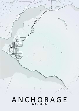 Anchorage AK USA City Map