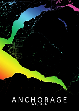 Anchorage AK USA City Map