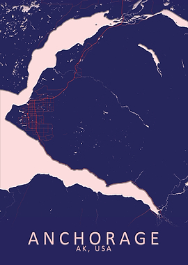 Anchorage AK USA City Map