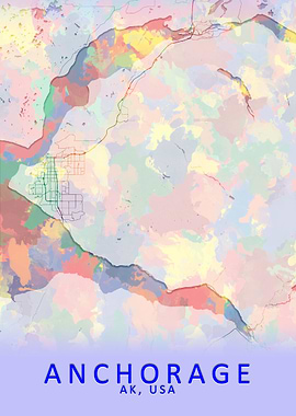 Anchorage AK USA City Map