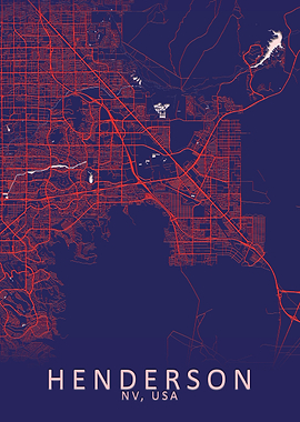 Henderson NV USA City Map