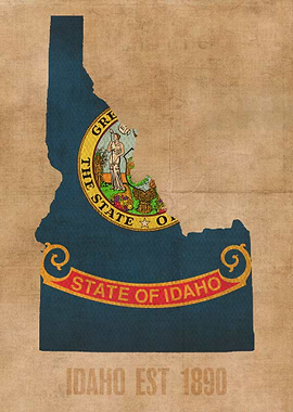 Idaho State Flag Map