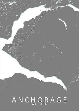 Anchorage AK USA City Map