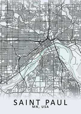 Saint Paul MN USA City Map