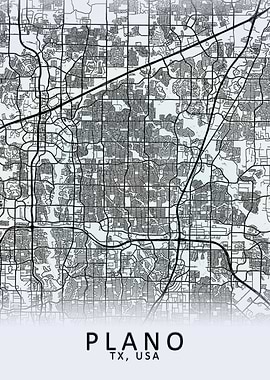 Plano TX USA City Map