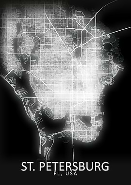 St Petersburg USA City Map