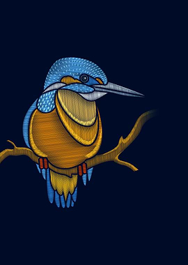 Kingfisher on branch