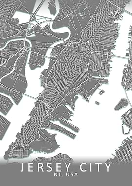 Jersey City USA City Map
