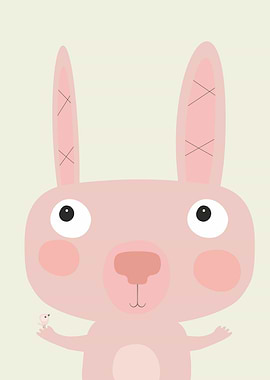 Pink Happy rabbit