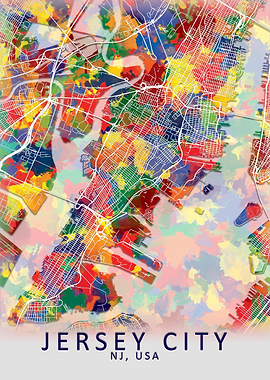 Jersey City USA City Map
