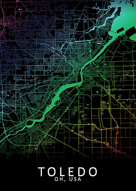 Toledo OH USA City Map