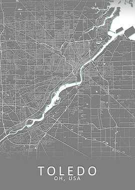 Toledo OH USA City Map